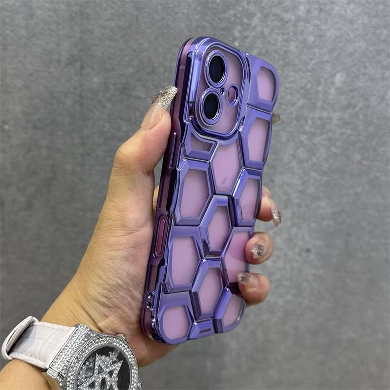 Luxury Apple iPhone Case, MagSafe Compatible, Camera Lens & Screen Protection, Ultra Thin, Shockproof, Magnetic Full All Around Cover – Clear Electroplated TPU Case with Football Design & Wrist Hand Chain