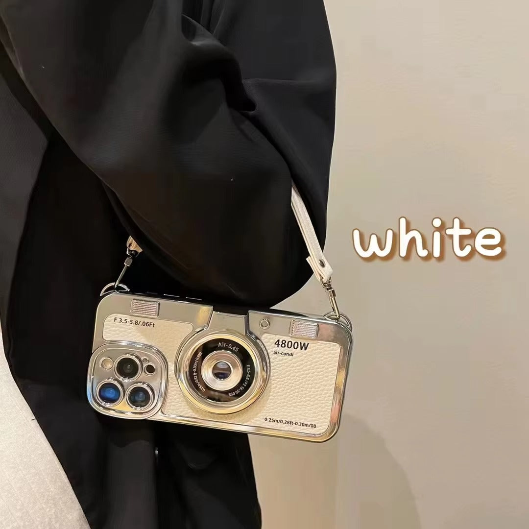 Luxury Apple iPhone Case, MagSafe Compatible, Camera Lens and Screen Protection, Ultra Thin, Shockproof, Magnetic, Full All Around Protection, 3D Retro Camera Cover