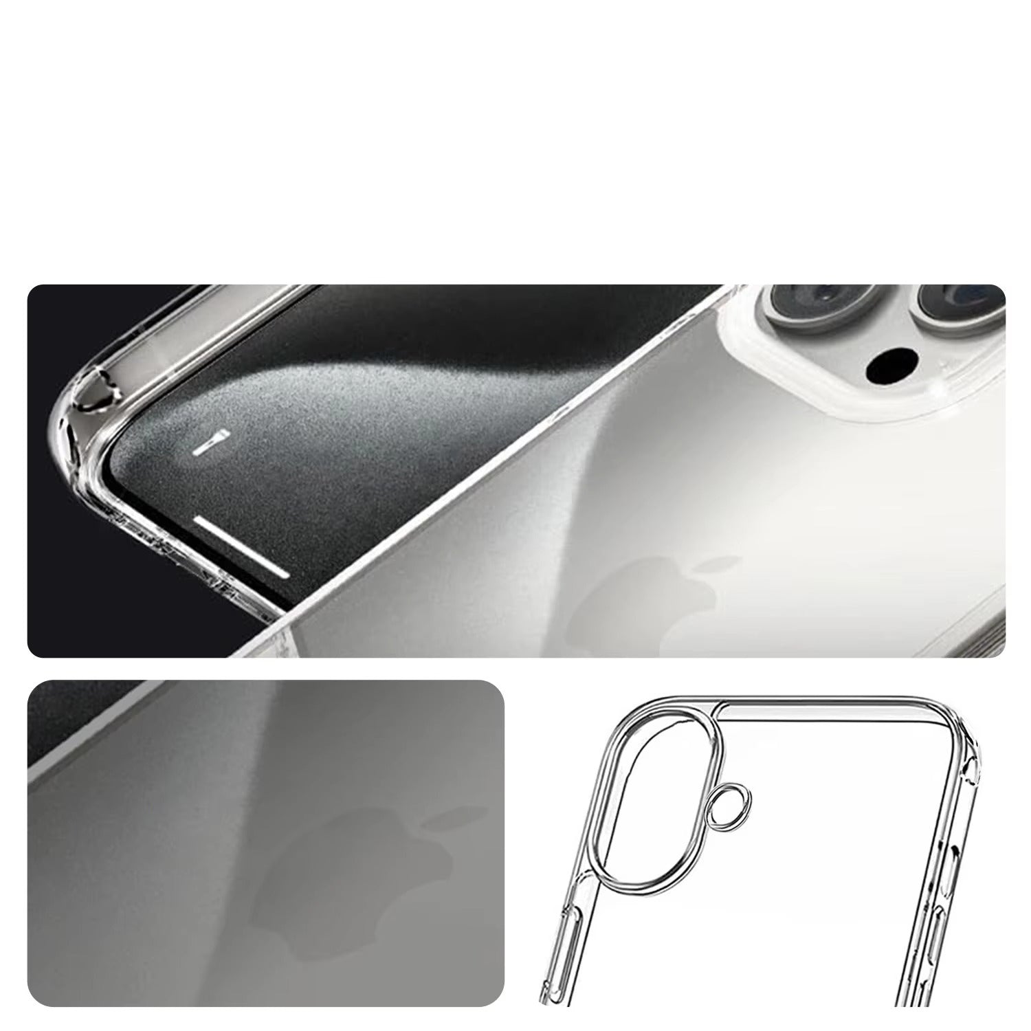 High Quality Apple iPhone Case, MagSafe Compatible, Camera Lens & Screen Protection, Ultra Thin, Shockproof, Magnetic Full All Around Cover – Transparent Soft TPU Gel Case with Crystal Clear Silicone Protection