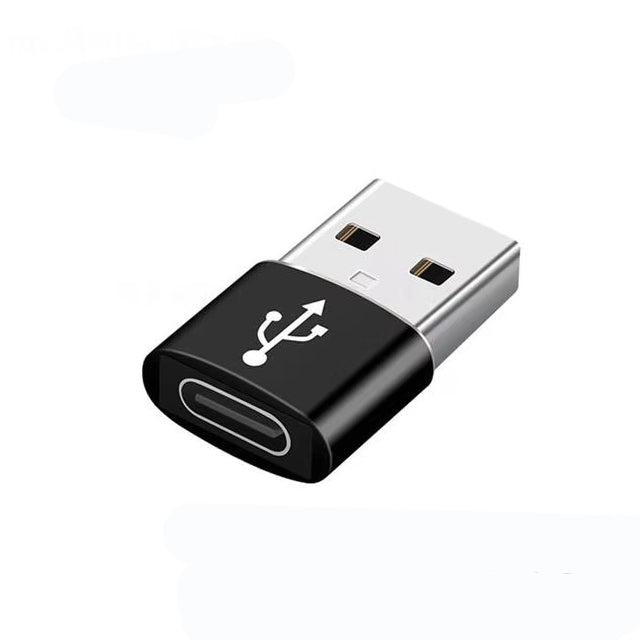 High Quality USB to Type-C Charger Adapter – 2PCS OTG Converter for iPhone, Plug & Play, Data Sync 480Mbps, Aluminum Alloy, Universal Type-C Compatibility