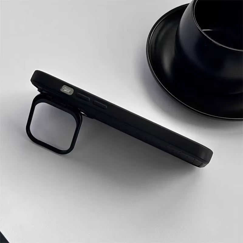 Luxury Apple iPhone Case Ultra Thin Shockproof Magnetic Full All Around Protection Cover with Soft Bracket Wireless Charging