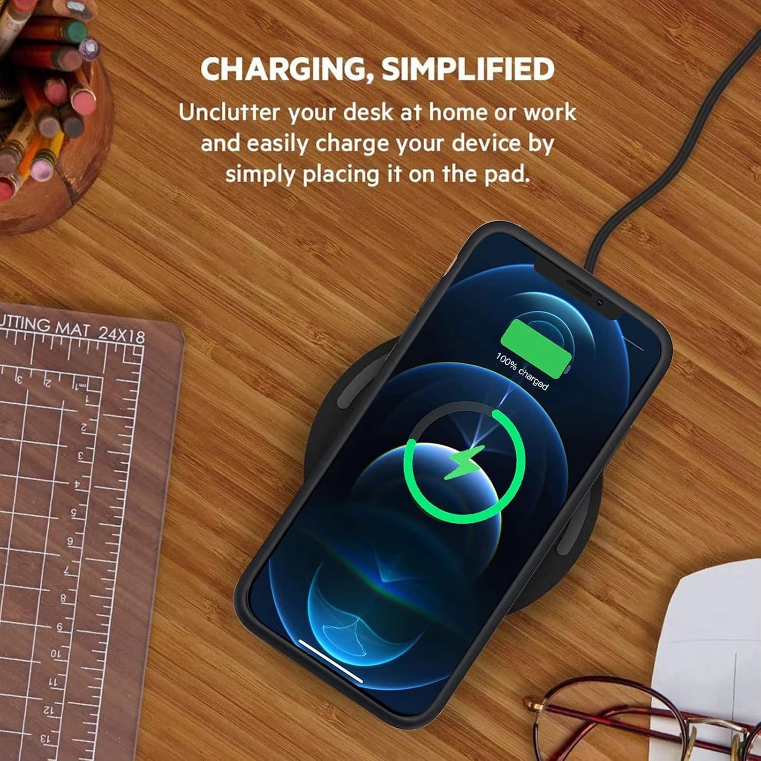 Premium Apple iPhone Case MagSafe Compatible, Camera Lens & Screen Protection, Ultra Thin Shockproof Magnetic Full All Around Protection Cover with 10000mAh Wireless Charger