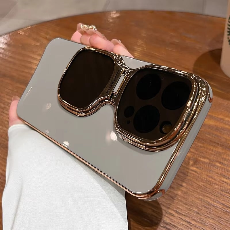 Premium Apple iPhone Case, MagSafe Compatible, Camera Lens and Screen Protection, Ultra Thin, Shockproof, Magnetic, Full All Around Protection, Fold Lens Stand Holder Cover