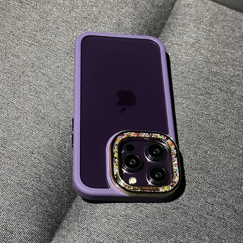 Luxury Apple iPhone Case, MagSafe Compatible, Camera Lens & Screen Protection, Ultra Thin, Shockproof, Magnetic Full All Around Cover – Glitter Diamond Transparent Armor Case with Enhanced Camera Protection