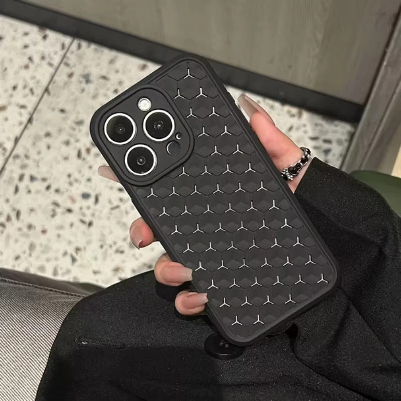 High Quality Apple iPhone Case, MagSafe Compatible, Camera Lens & Screen Protection, Ultra Thin, Shockproof, Magnetic Full All Around Cover – Mesh Honeycomb Silicone Case with Breathable Cooling & Heat Dissipation Design