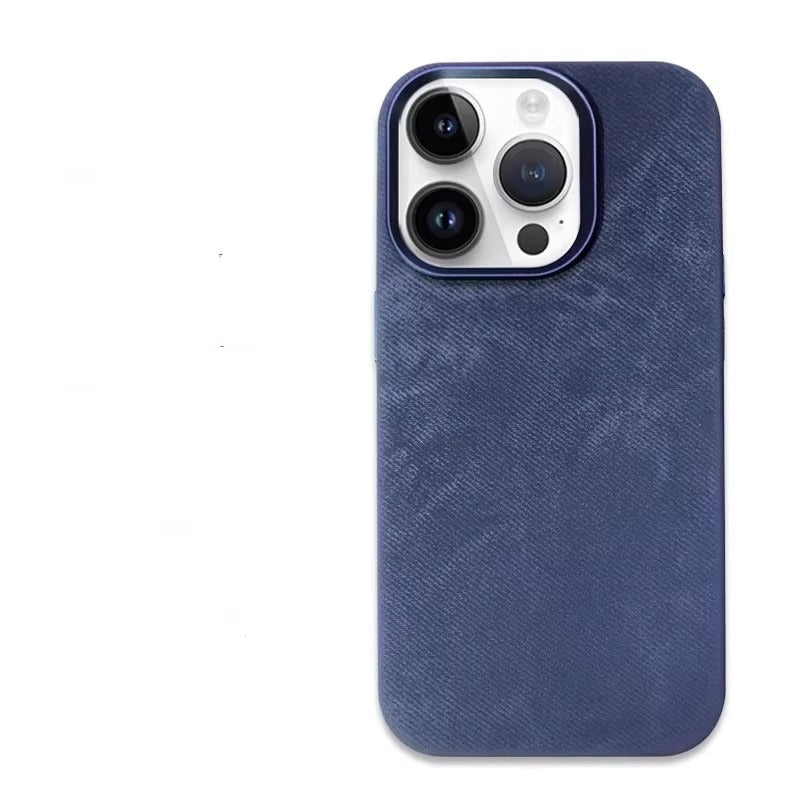 Premium Apple iPhone Case MagSafe Compatible, Camera Lens & Screen Protection, Ultra Thin Shockproof Magnetic Full All Around Protection Cover with Fiber Leather Back