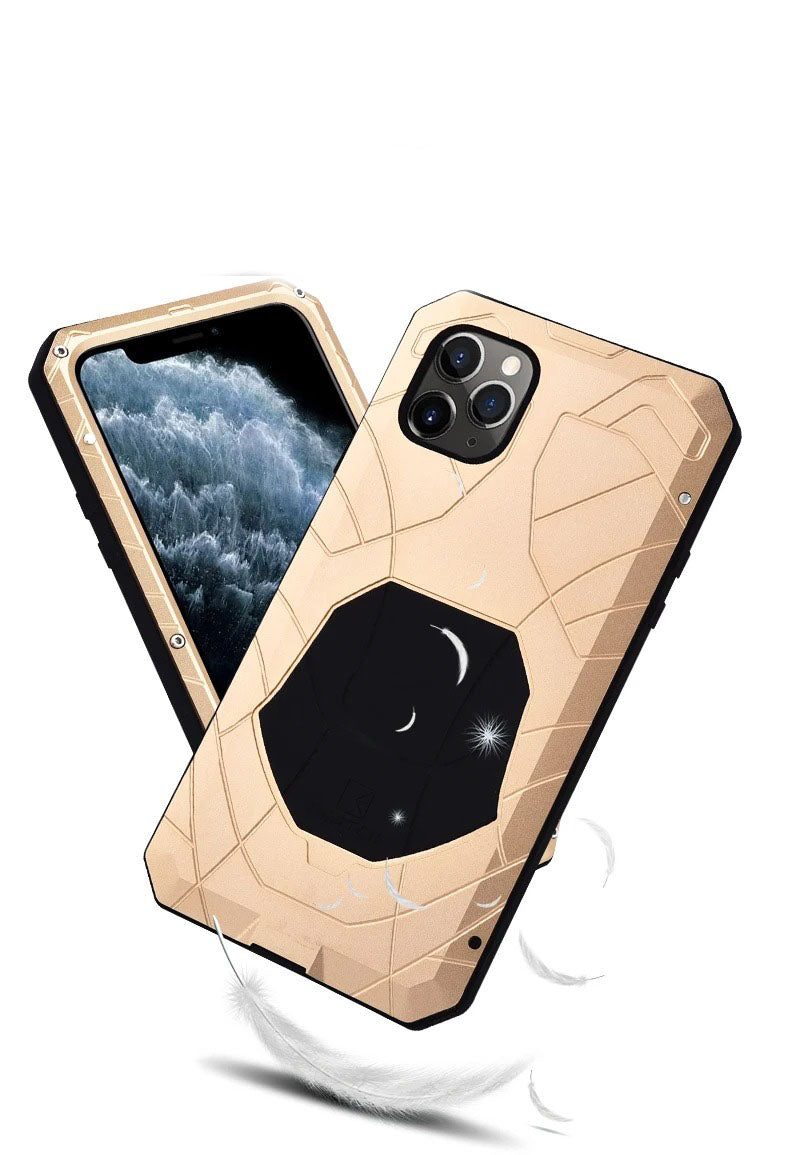 Luxury Apple iPhone Case, MagSafe Compatible, Camera Lens & Screen Protection, Ultra Thin, Shockproof, Magnetic Full All Around Cover – Aluminum Metal & Silicone Case with Dirt-Resistant Shockproof Design