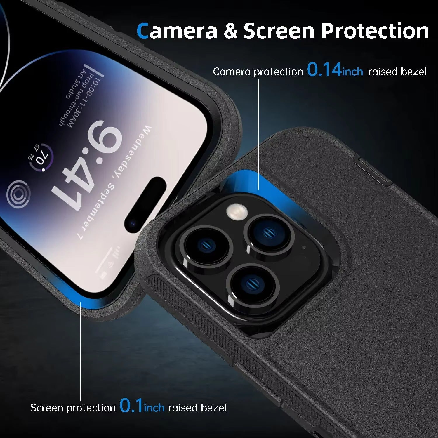 Robust Apple iPhone Case, MagSafe Compatible, Camera Lens & Screen Protection, Ultra Thin, Shockproof, Magnetic Full All Around Cover – Slide Belt Clip Holster Case with Kickstand Holder & Heavy Duty Back Protection