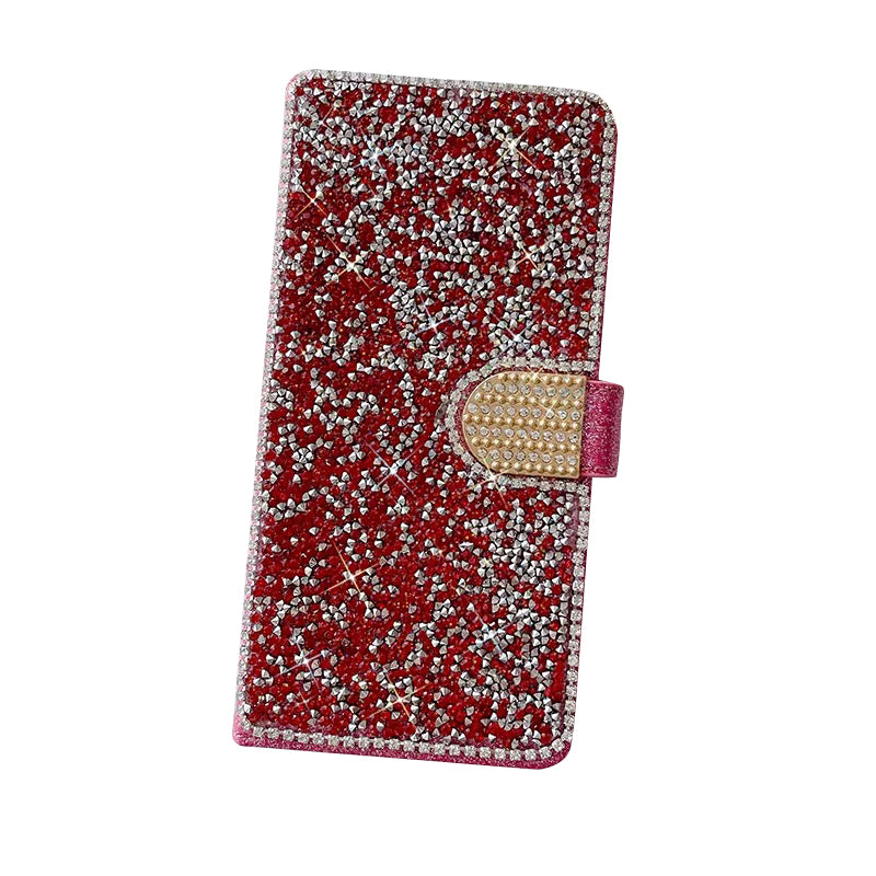 Luxury Apple iPhone Case, MagSafe Compatible, Camera Lens and Screen Protection, Ultra Thin, Shockproof, Magnetic, Full All Around Protection, Glitter Leather Wallet Cover