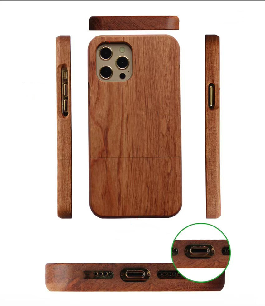 Luxury Apple iPhone Case, MagSafe Compatible, Camera Lens Protection, Screen Protection, Ultra Thin, Shockproof, Magnetic, Full All Around Protection, Wooden Back Cover