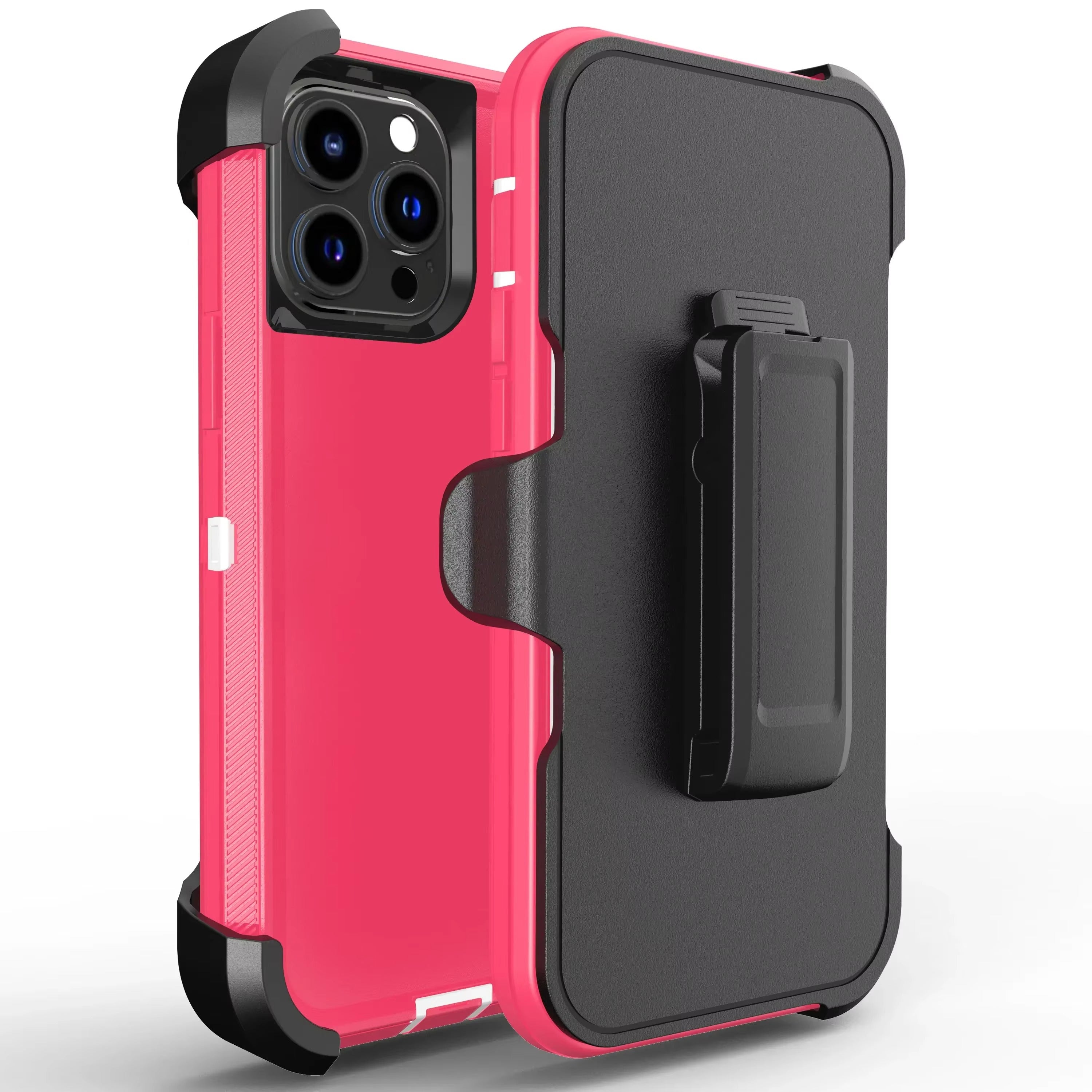 Robust Apple iPhone Case, MagSafe Compatible, Camera Lens and Screen Protection, Ultra Thin, Shockproof, Magnetic, Full All Around Protection, 3-in-1 Belt Clip Armor Cover