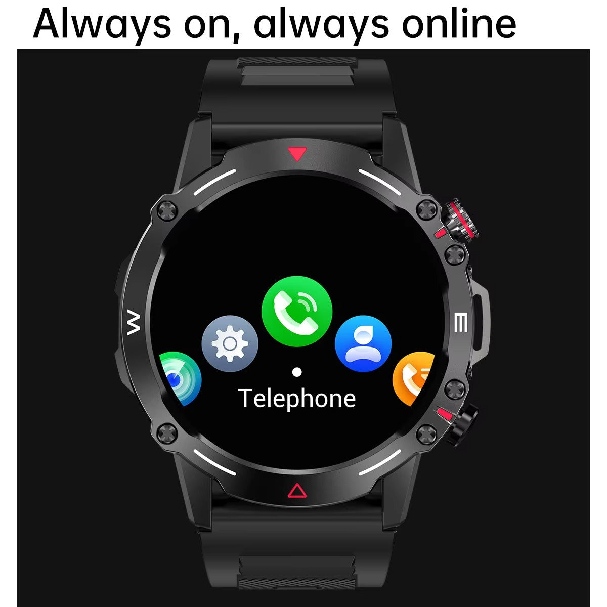 Premium Rugged AMOLED Smartwatch – 1.43" Bluetooth Calling Watch, IP68 Waterproof, Fitness Tracker, SpO2, Sleep Monitor, Voice Assistant, Long Battery Life