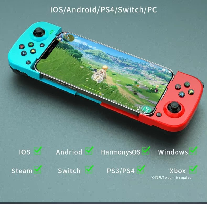 High Quality Wireless Game Controller for iPhone, Stretchable Bluetooth Gamepad, Direct-Connect Mobile Gaming Joystick