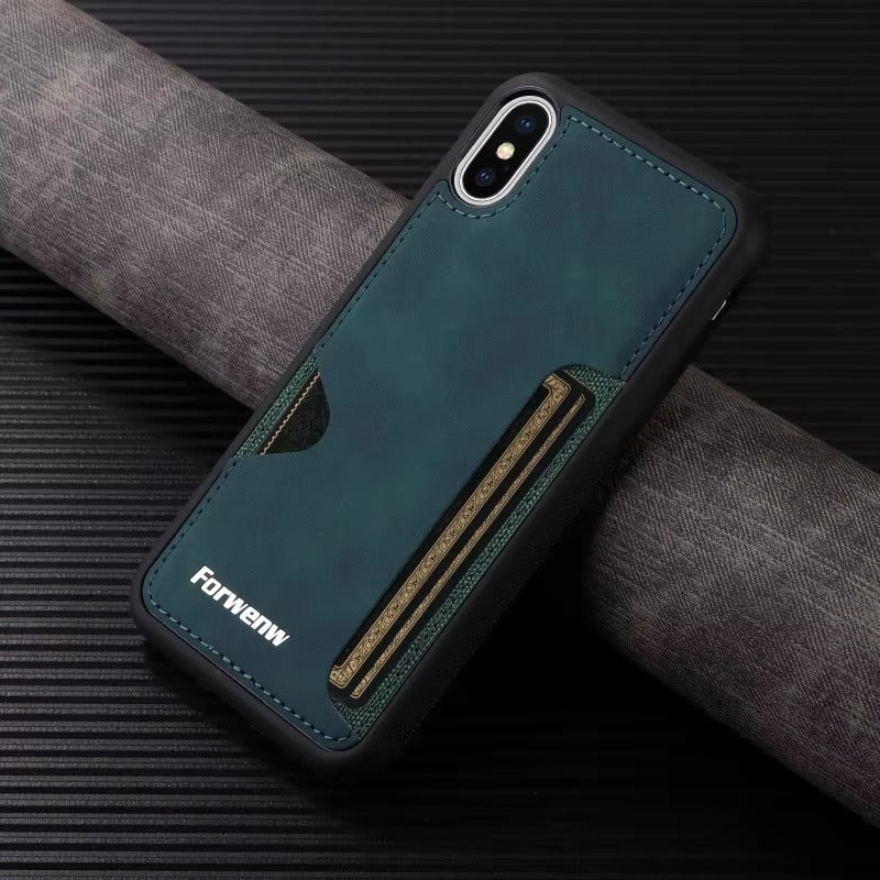 Luxury Apple iPhone Case, MagSafe Compatible, Camera Lens and Screen Protection, Ultra Thin, Shockproof, Magnetic, Full All Around Protection, Retro Leather Wallet Cover