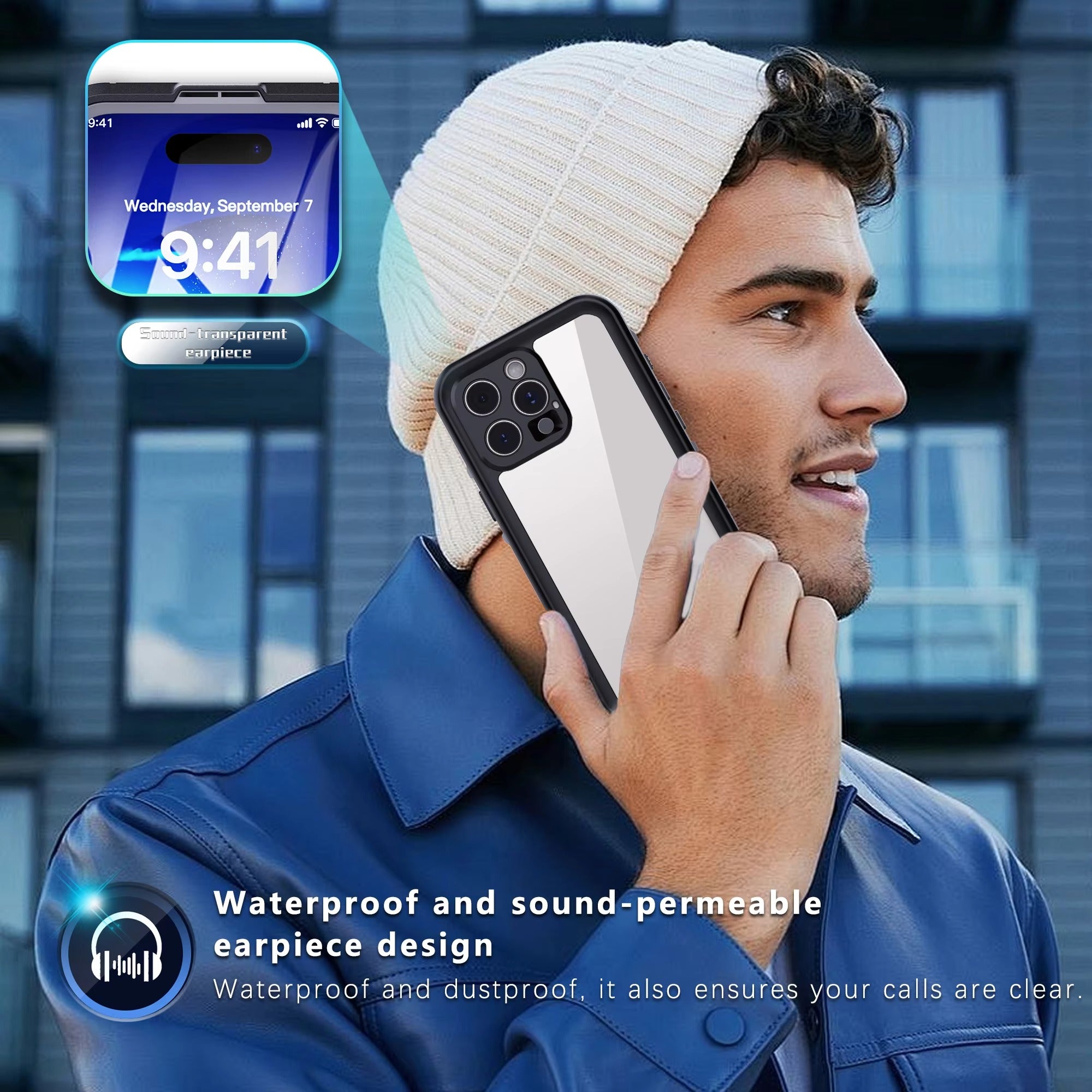 Luxury Apple iPhone Case MagSafe Compatible, Camera Lens & Screen Protection, Ultra Thin Shockproof Magnetic Full All Around Protection Cover with IP68 Waterproof 360 Seal Design