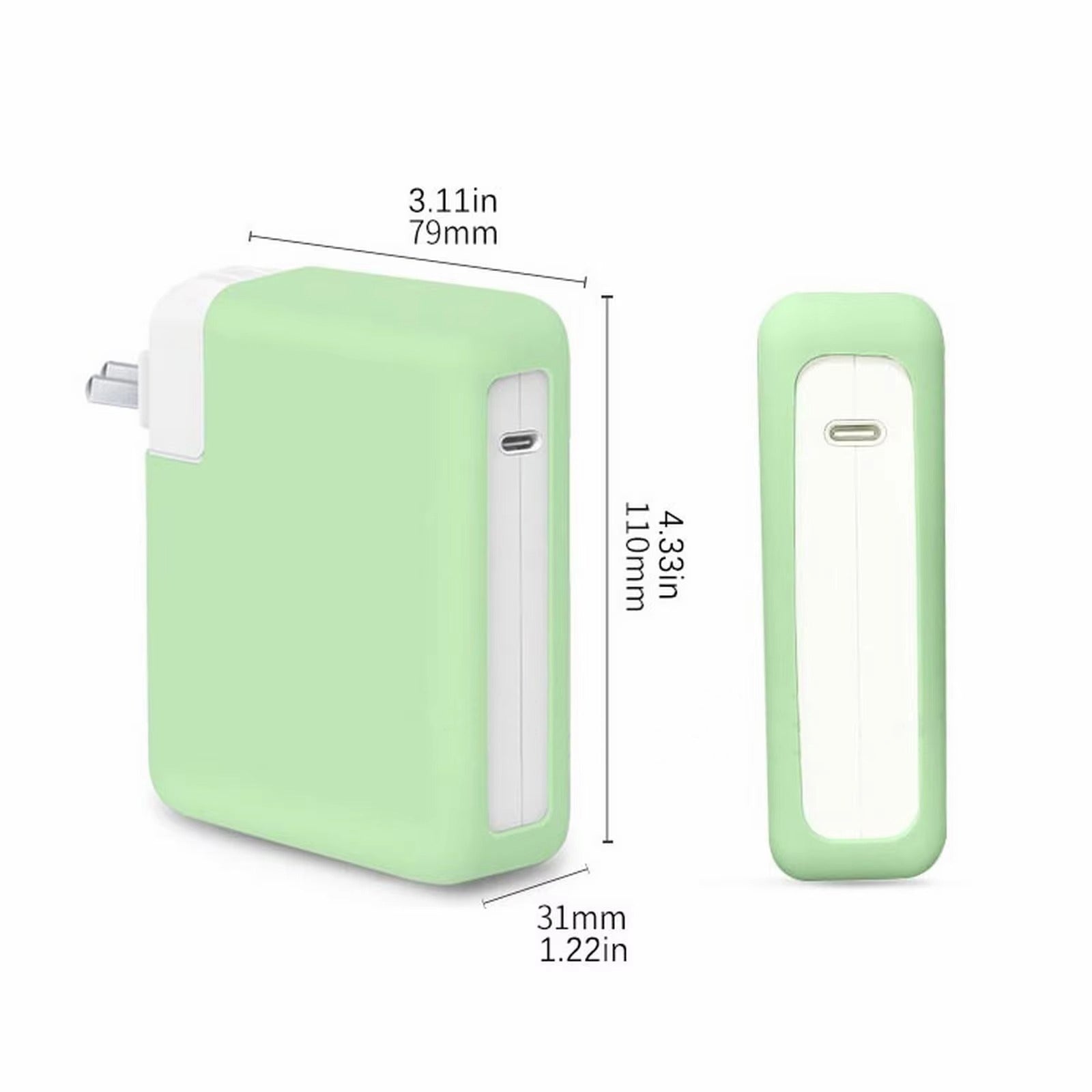 Premium Silicone Charger Case for MacBook Power Adapter – Soft Protective Cover for 140W, 96W, 87W, 85W, 67W, 61W, 60W, 45W, 35W, 30W, 29W USB-C Bricks