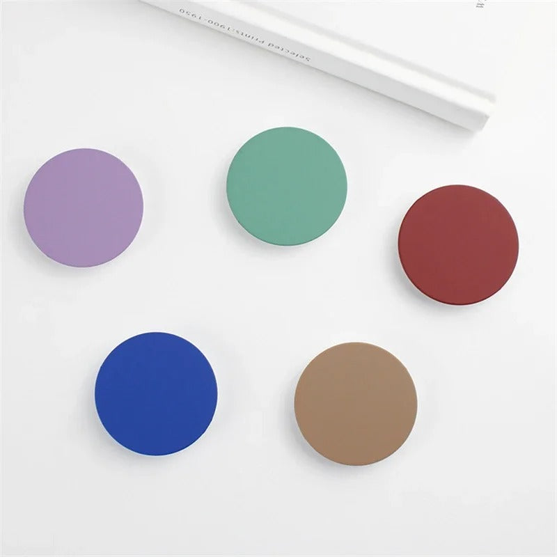 High Quality Foldable Finger Ring Phone Holder – 1/2/4Pcs Round Solid Color Grip Tok Stand, Anti-Slip Expandable Socket Mount for Smartphones & Tablets