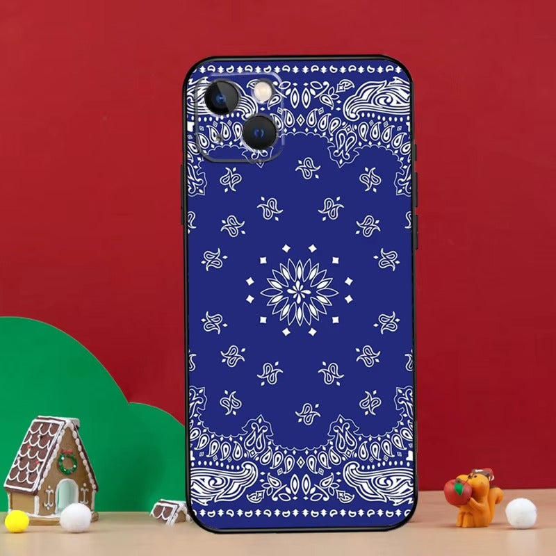 Luxury Apple iPhone Case, MagSafe Compatible, Camera Lens and Screen Protection, Ultra Thin, Shockproof, Magnetic, Full All Around Protection, Bandana Paisley Cover