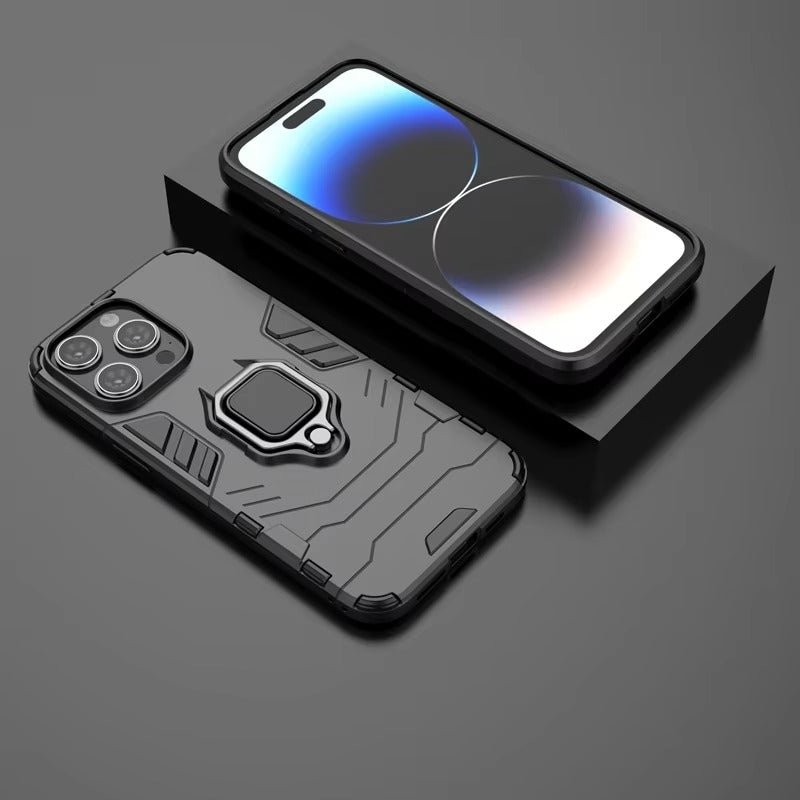 Robust Apple iPhone Case, MagSafe Compatible, Camera Lens and Screen Protection, Ultra Thin, Shockproof, Magnetic, Full All Around Protection, Armor Ring Stand Cover