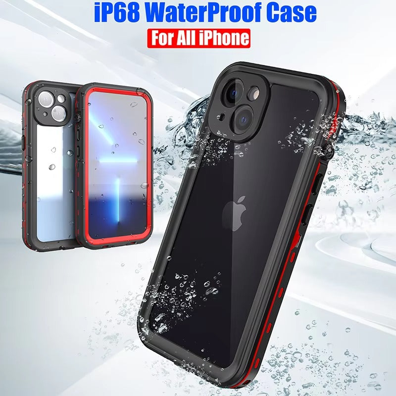 High Quality Apple iPhone Case MagSafe Compatible, Camera Lens & Screen Protection, Cover with IP68 Diving Armor Stand