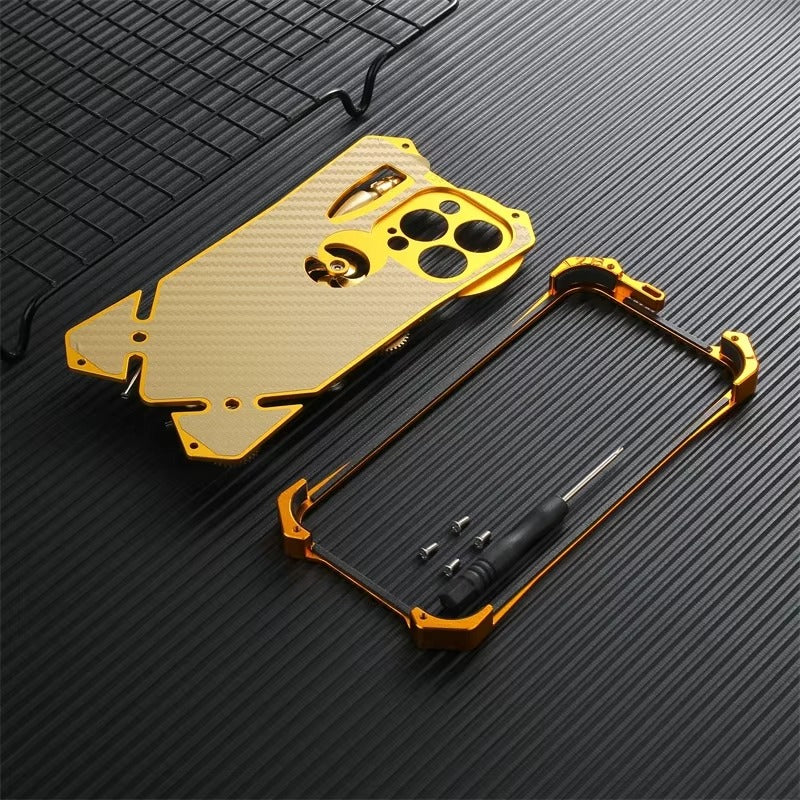 Robust Apple iPhone Case, MagSafe Compatible, Camera Lens and Screen Protection, Ultra Thin, Shockproof, Magnetic, Full All Around Protection, Gear Compass Skull Cover
