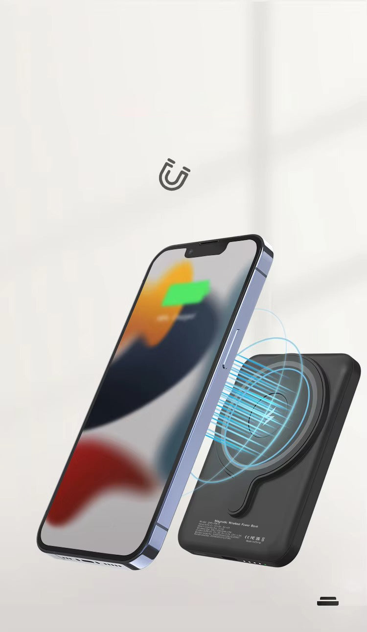 Premium, 10000mAh Magnetic Wireless Power Bank – PD Fast Charging, Portable Battery Source for iPhone, Apple Watch, AirPods