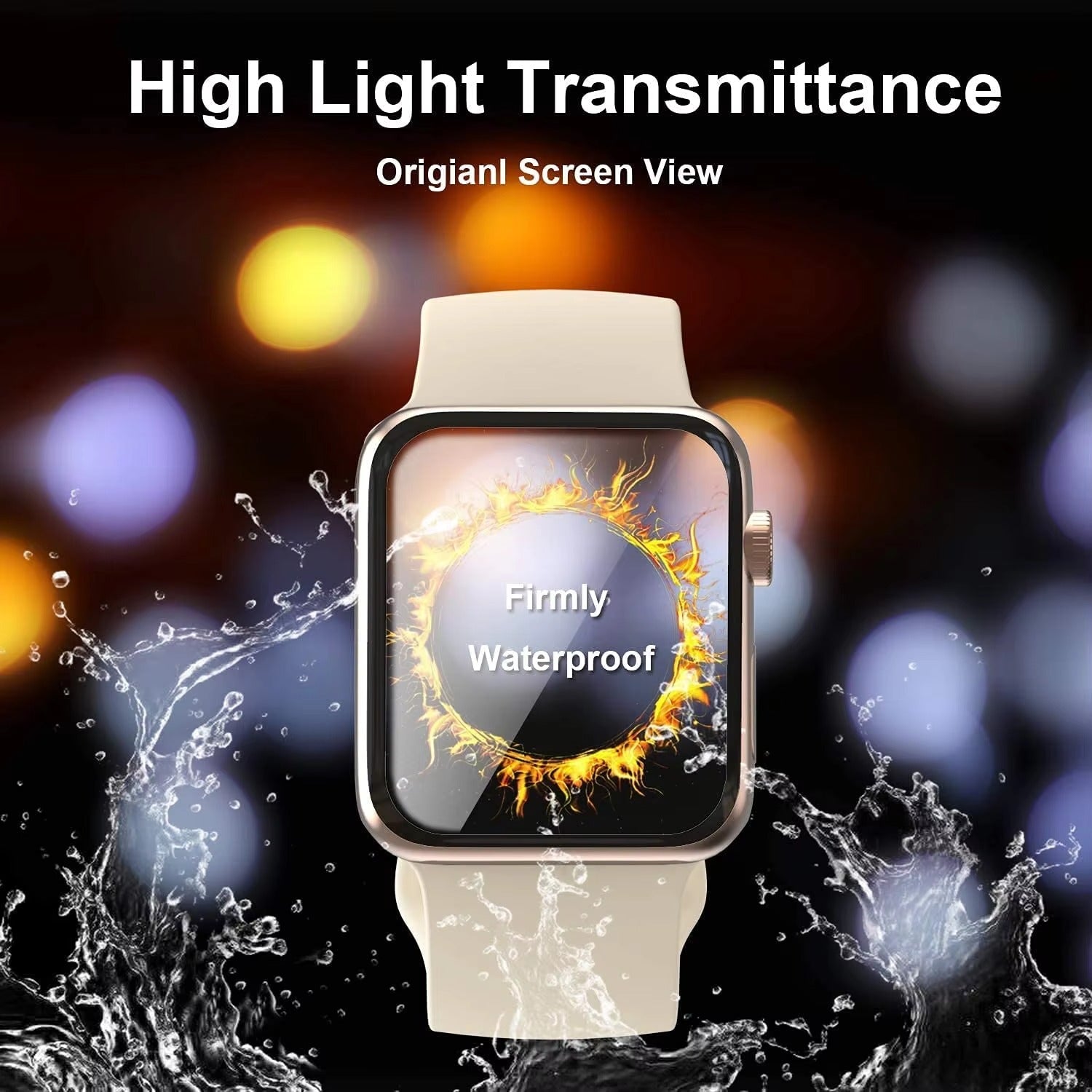 Premium 3D Full Cover Tempered Glass Screen Protector for Apple Watch – Anti-Fingerprint, Shockproof Case Bundle 38mm–49mm