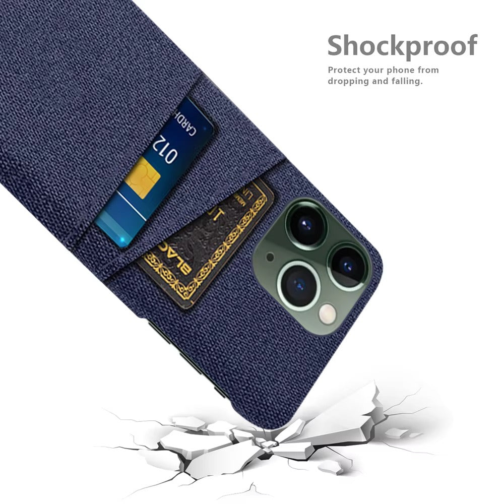 Premium Apple iPhone Case, MagSafe Compatible, Camera Lens and Screen Protection, Ultra Thin, Shockproof, Magnetic, Full All Around Protection, Dual Card Fabric Cover