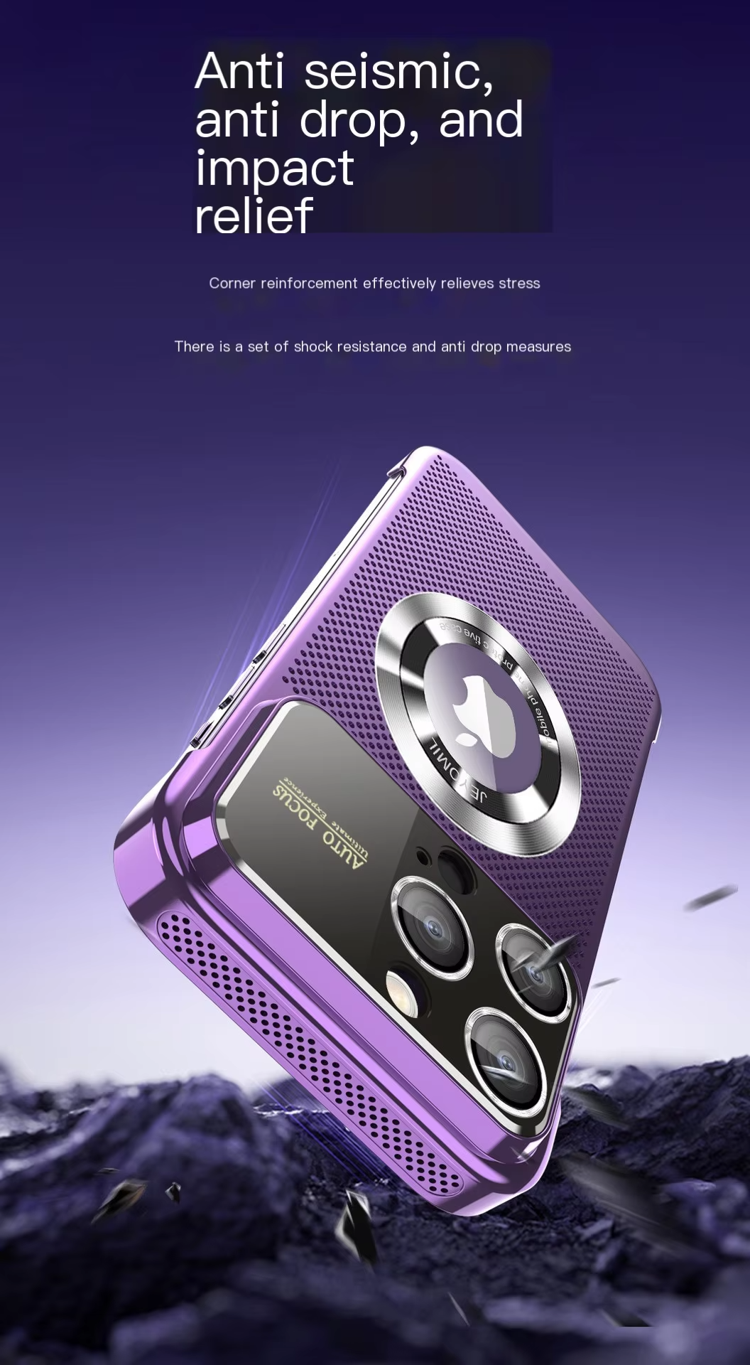 High Quality Apple iPhone Case Camera Lens Screen Protection, Ultra Thin Shockproof Magnetic Full All Around Protection Cover