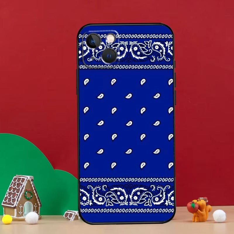 Luxury Apple iPhone Case, MagSafe Compatible, Camera Lens and Screen Protection, Ultra Thin, Shockproof, Magnetic, Full All Around Protection, Bandana Paisley Cover