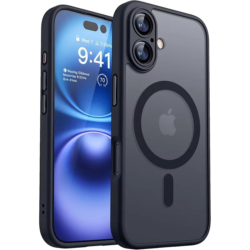Luxury Apple iPhone Case Camera Lens & Screen Protection, Ultra Thin Shockproof Magnetic Full All Around Protection Cover