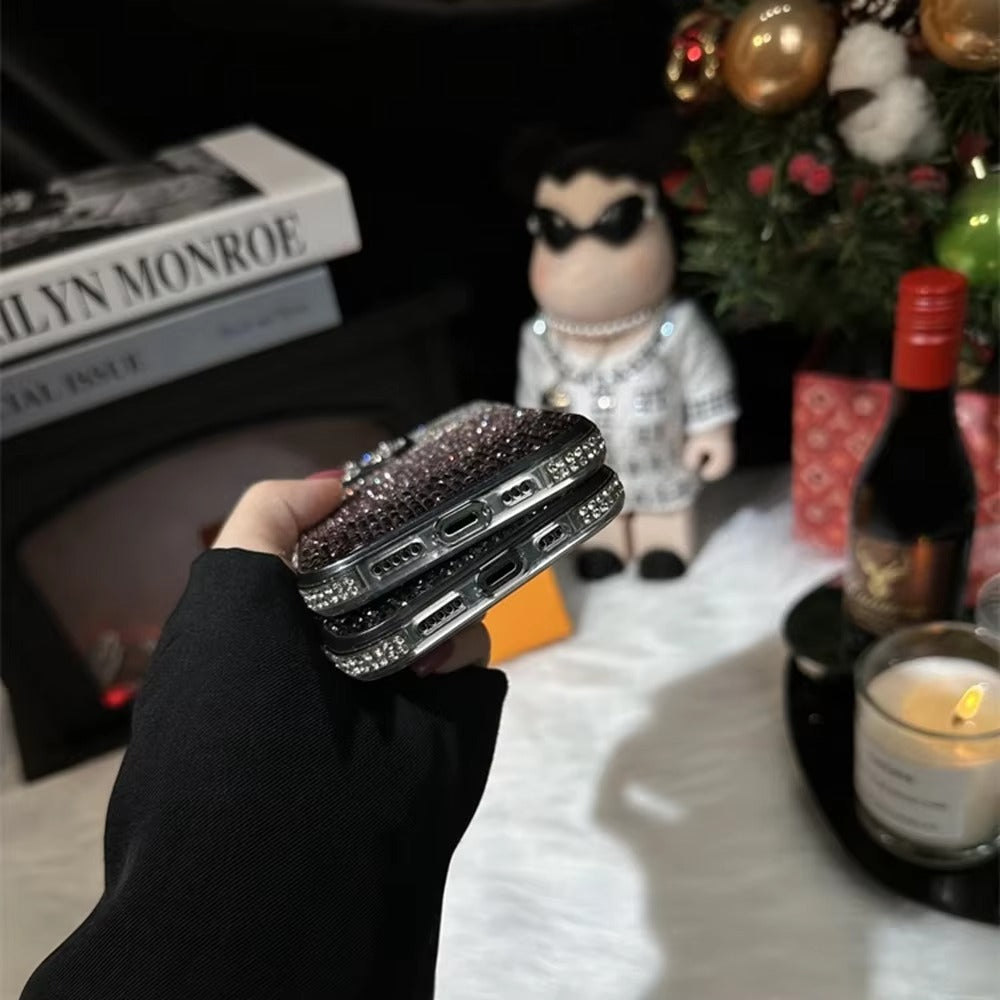 Luxury Apple iPhone Case, MagSafe Compatible, Camera Lens & Screen Protection, Ultra Thin, Shockproof, Magnetic Full All Around Cover – Full Shiny Diamond Bumper Frame Case with Sparkling Edge Design for Elegant Protection