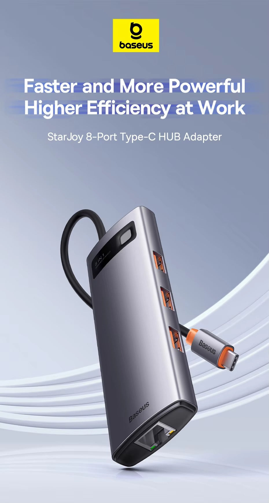 High Quality USB-C Hub Adapter – Type-C to HDMI, USB 3.1, 10Gbps, RJ45 Ethernet, Laptop, Tablet, USB-C Devices