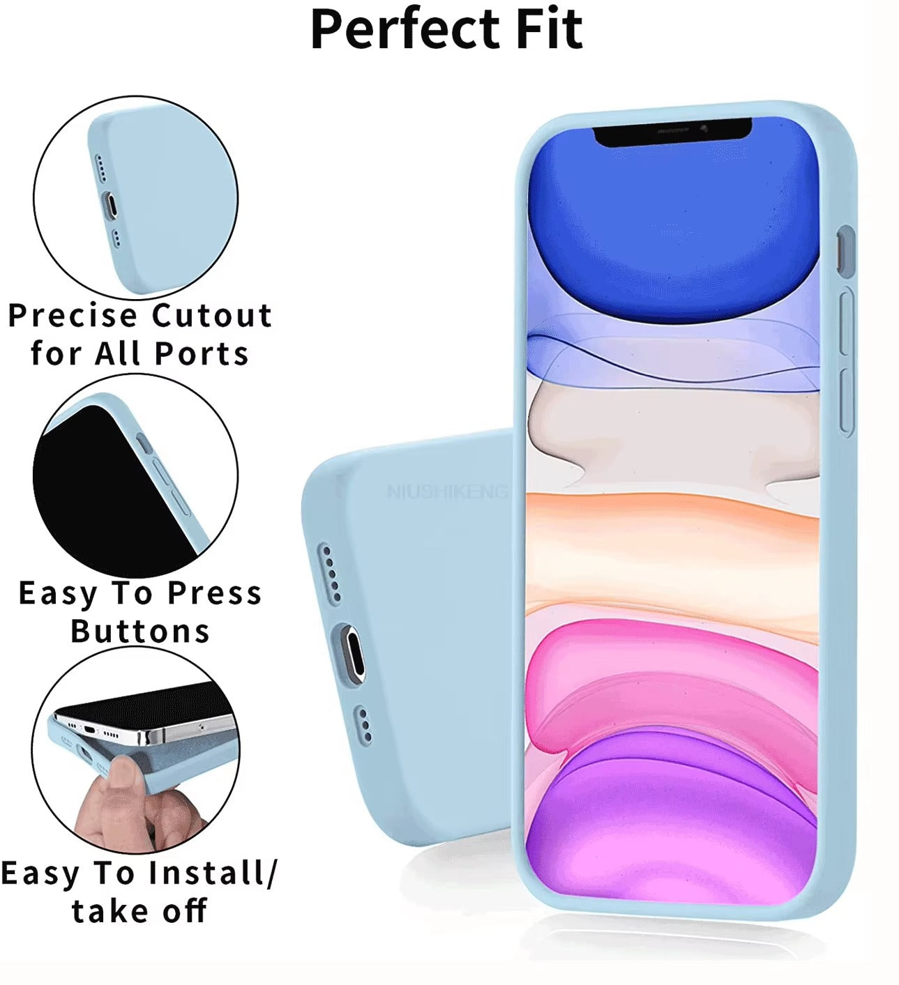 High Quality Apple iPhone Case, MagSafe Compatible, Camera Lens & Screen Protection, Ultra Thin, Shockproof, Magnetic Full All Around Cover – Liquid Silicone Case with Soft Touch Finish in Official Style Design