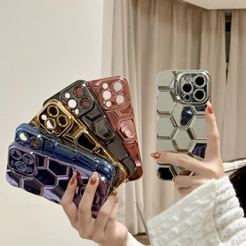 Luxury Apple iPhone Case, MagSafe Compatible, Camera Lens & Screen Protection, Ultra Thin, Shockproof, Magnetic Full All Around Cover – Clear Electroplated TPU Case with Football Design & Wrist Hand Chain