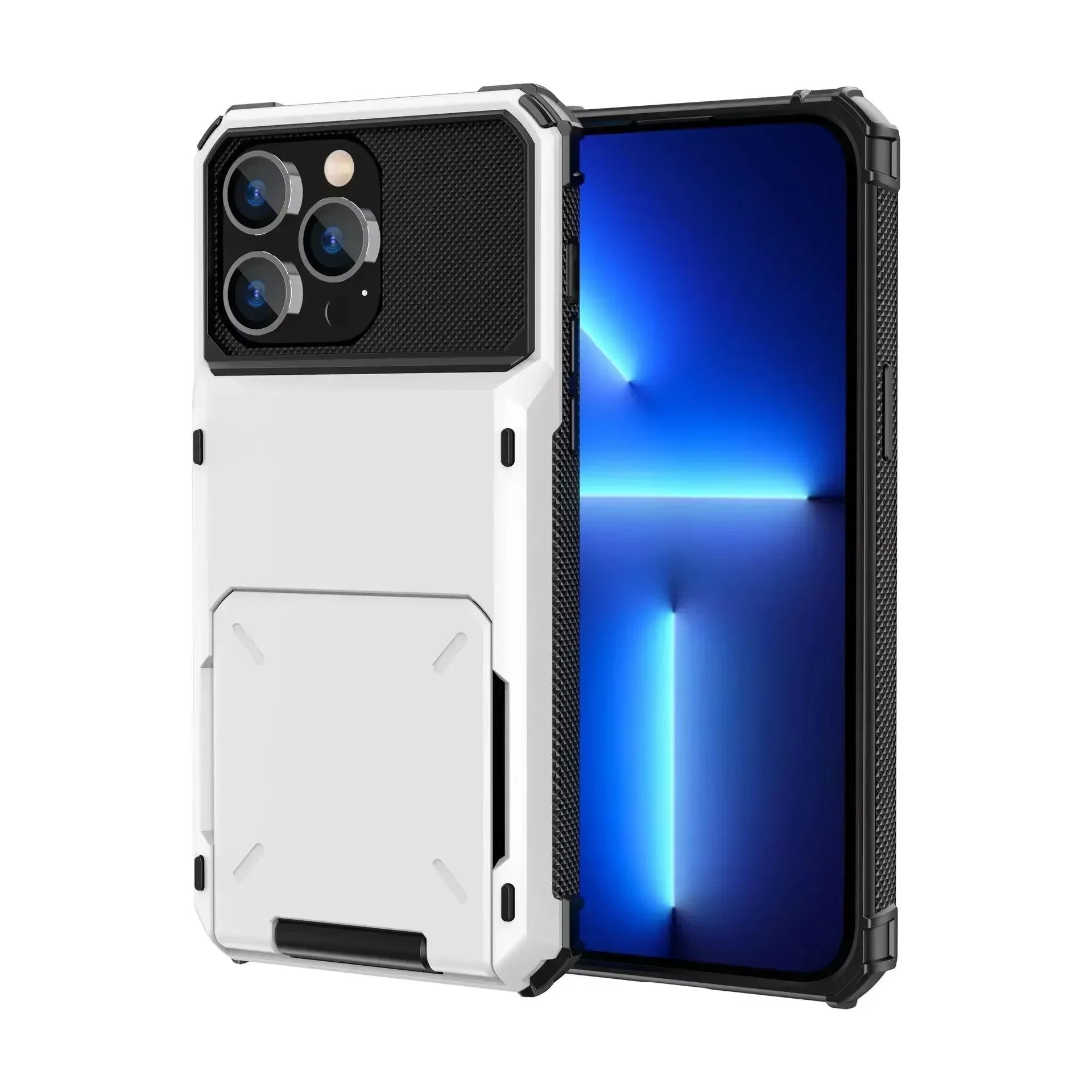 Robust Apple iPhone Case, MagSafe Compatible, Camera Lens and Screen Protection, Ultra Thin, Shockproof, Magnetic, Full All Around Protection, Hidden Wallet Card Cover