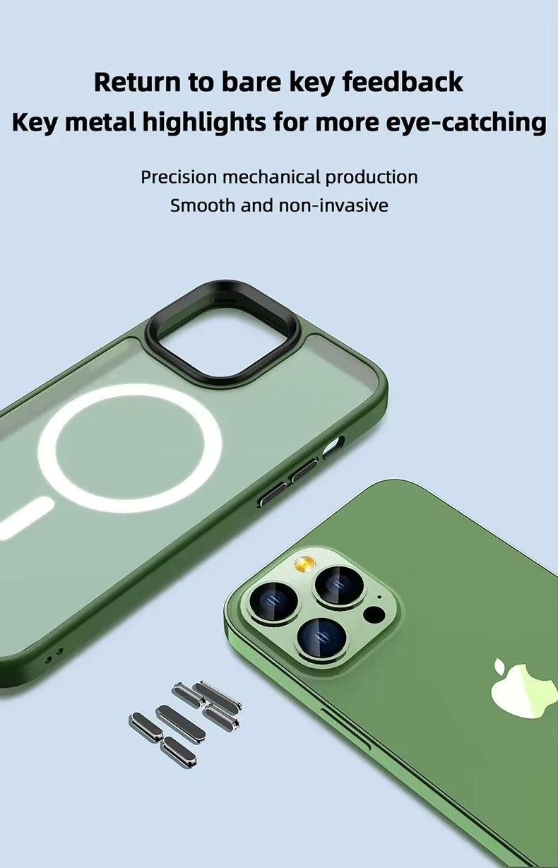 Premium Apple iPhone Case, MagSafe Compatible, Camera Lens & Screen Protection, Ultra Thin, Shockproof, Magnetic Full All Around Cover – Matte Translucent Frosted Case with Wireless Charging Support & Sleek Finish