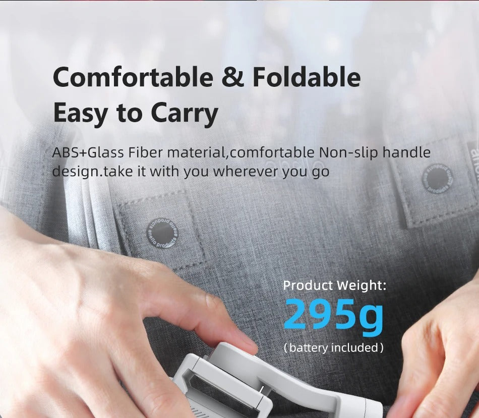 Advanced 3-Axis Smartphone Gimbal Stabilizer – Foldable Handheld Video Rig with Bluetooth, Anti-Shake, Vertical Shooting, for Vlog, YouTube, TikTok Recording