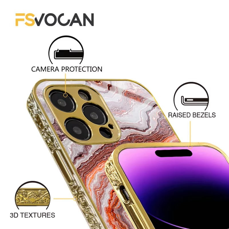 Luxury Apple iPhone Case, MagSafe Compatible, Camera Lens Protection, Screen Protection, Ultra Thin, Shockproof Cover