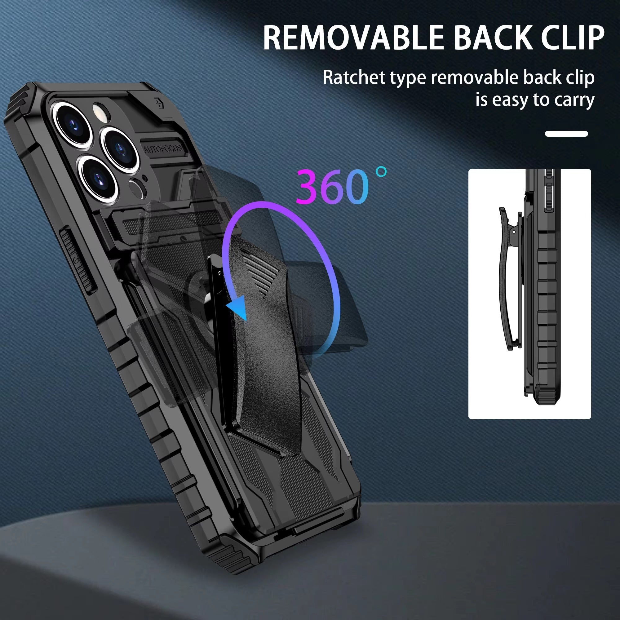 Robust Apple iPhone Case, MagSafe Compatible, Camera Lens & Screen Protection, Ultra Thin, Shockproof, Magnetic Full All Around Cover – Heavy Duty Armor Case with Kickstand, Holster & Belt Clip Attachment