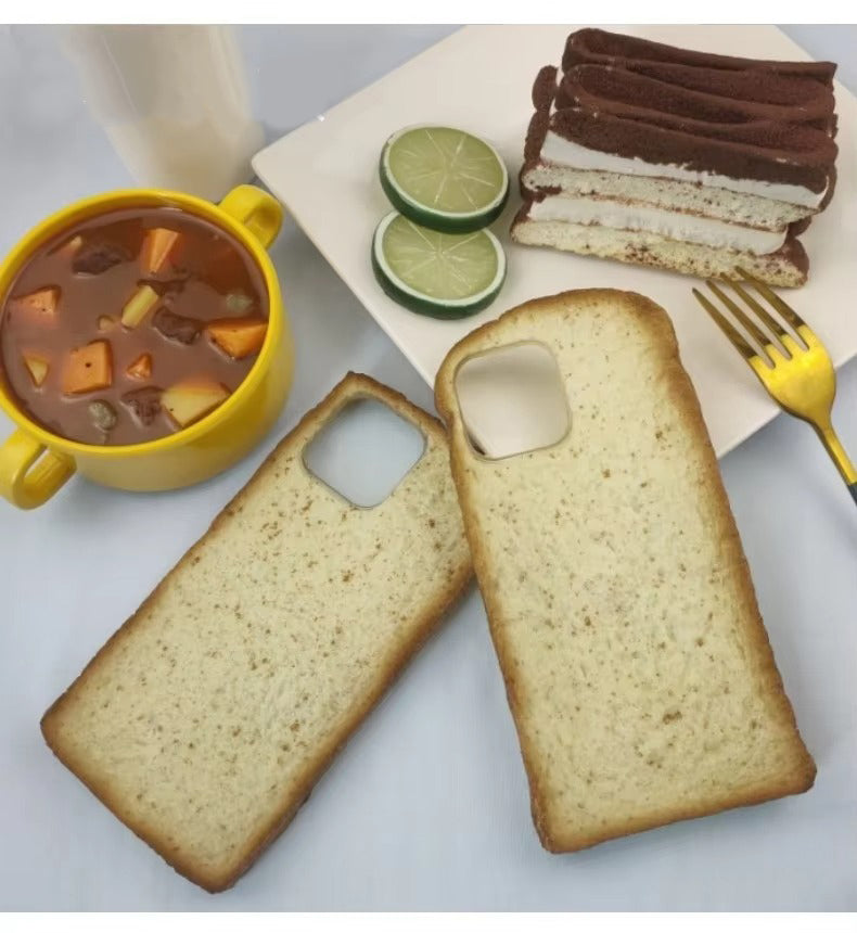 Premium Apple iPhone Case, MagSafe Compatible, Camera Lens and Screen Protection, Ultra Thin, Shockproof, Magnetic, Full All Around Protection, 3D Toast Bread Soft Cover