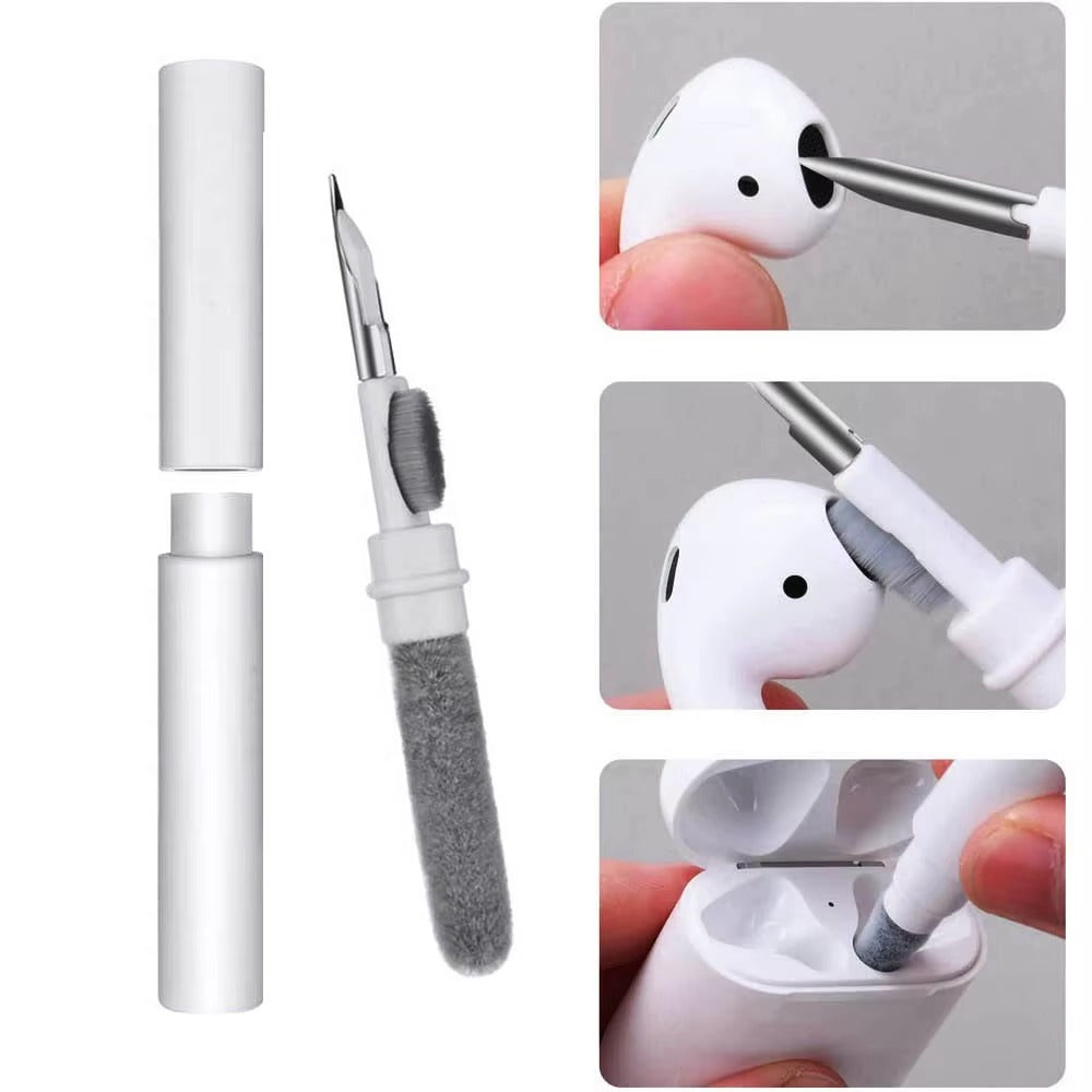 Premium 3-in-1 Bluetooth Earbuds Cleaning Pen – Deep Clean Brush Kit for AirPods, Charging Case & Speaker Holes, Compact Tool for Phone & Earphones