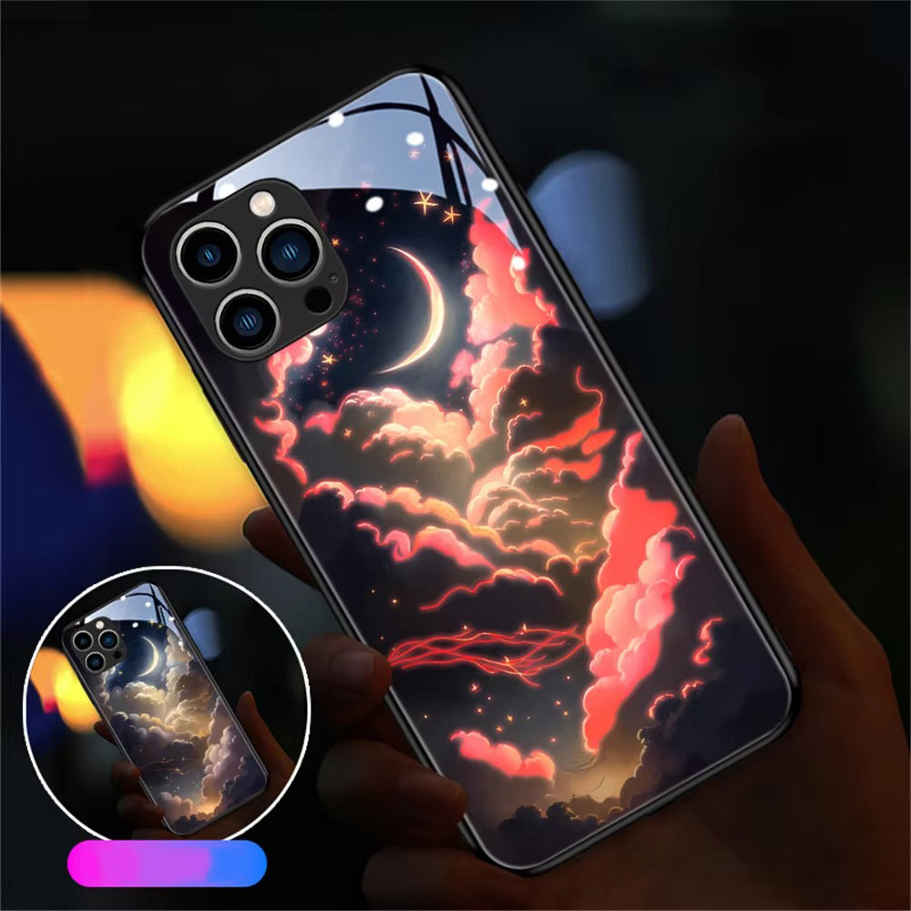 Premium Apple iPhone Case, MagSafe Compatible, Camera Lens and Screen Protection, Ultra Thin, Shockproof, Magnetic, Full All Around Protection, LED Mount Fuji Glass Cover