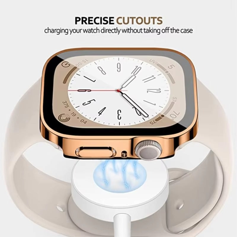 High Quality Tempered Glass Case for Apple Watch – Full Coverage Display Protector Film for 40mm to 45mm Smartwatches