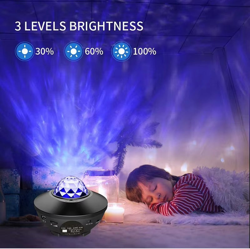 Premium Galaxy Star Projector with Ocean Wave Light, Bluetooth Music Speaker Night Lamp for Bedroom Decor, Party Ambience,