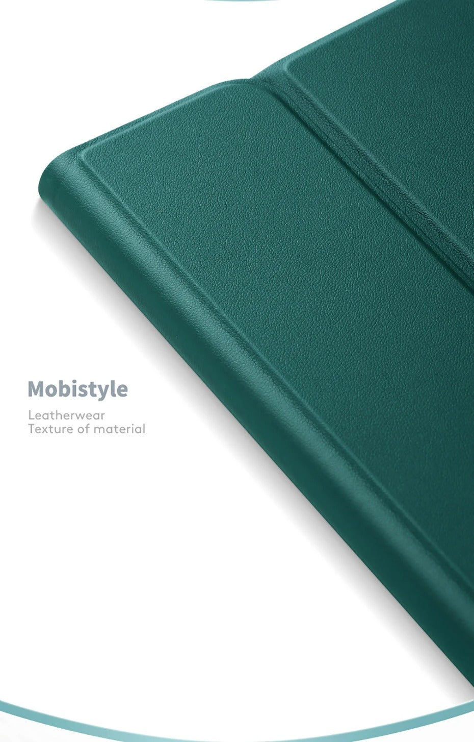 Luxury Wireless Keyboard Case with Free Mouse – Bluetooth Keyboard Cover with Touchpad, Leather Texture, Built-in Battery, for 10–11 inch Tablets, Solid Color Design