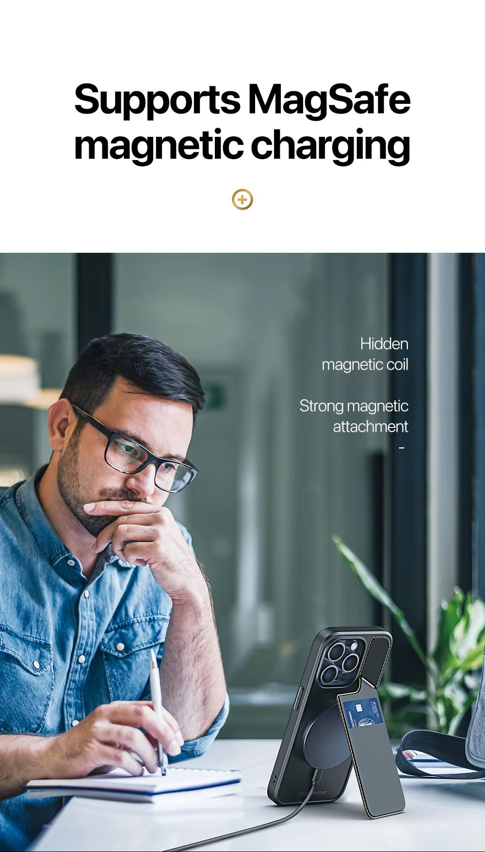 Luxury Apple iPhone Case, MagSafe Compatible, Camera Lens and Screen Protection, Ultra Thin, Shockproof, Magnetic, Full All Around Protection, PU Leather Wallet Cover