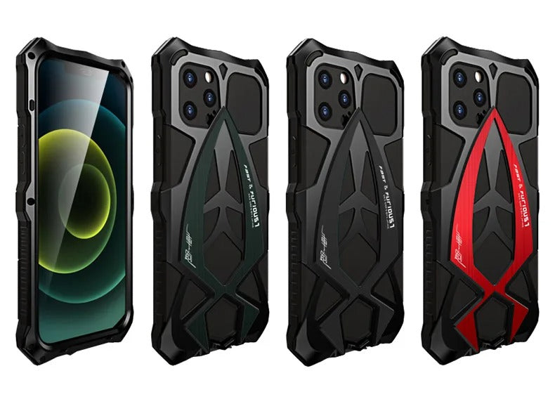 Robust Apple iPhone Case, MagSafe Compatible, Camera Lens & Screen Protection, Ultra Thin, Shockproof, Magnetic Full All Around Cover – 360° Full-Dome Armor Metal Case with Aluminum Bumper & Hybrid Rugged Protection