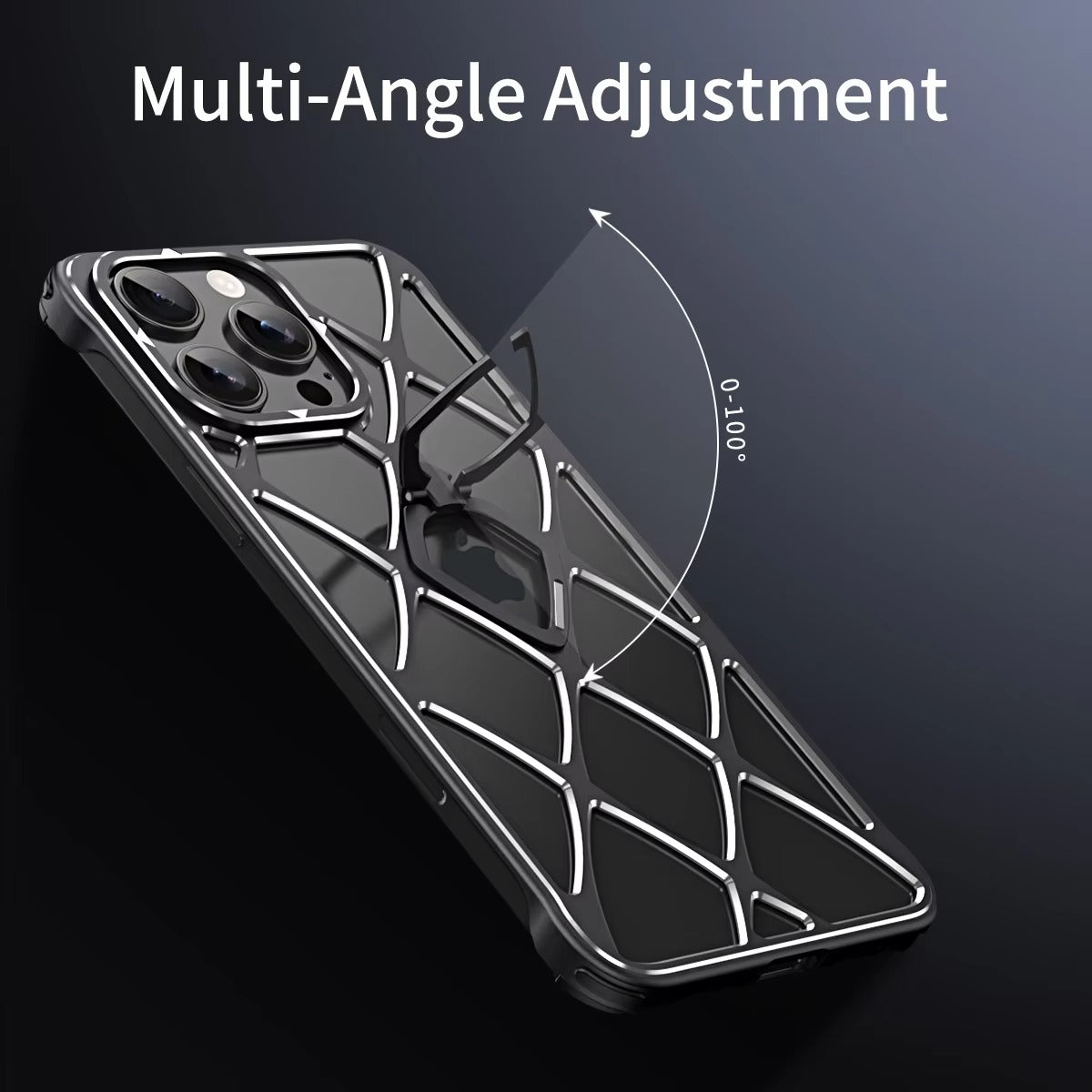 Luxury Apple iPhone Case, MagSafe Compatible, Camera Lens & Screen Protection, Ultra Thin, Shockproof, Magnetic Full All Around Cover – Ultra-Light Metal Bracket Case with Heat Dissipation & Shockproof Design