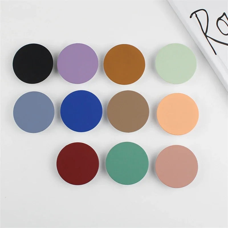 High Quality Foldable Finger Ring Phone Holder – 1/2/4Pcs Round Solid Color Grip Tok Stand, Anti-Slip Expandable Socket Mount for Smartphones & Tablets